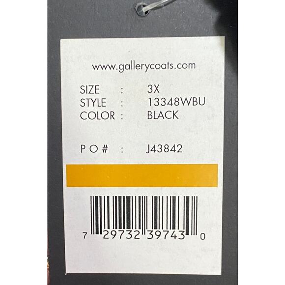 Vintage Y2k Gallery Faux Fur Coat Hooded Hook Front Pockets Black Plus Womens 3X - Picture 11 of 13